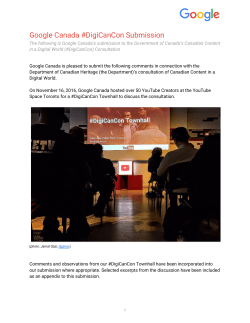 Submission to DigiCanCon-