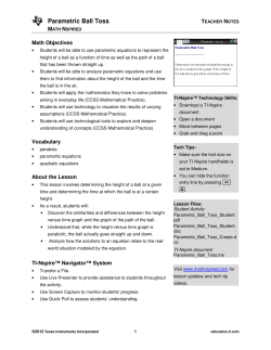 Parametric Ball Toss G. - TI Education