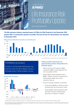 Life Insurance Risk Profitability Update: December Quarter