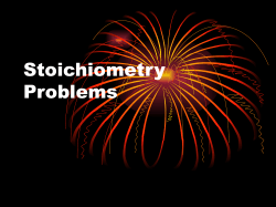 Stoichiometry Problems