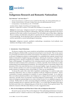 Indigenous Research and Romantic Nationalism