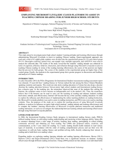 Employing Microsoft Live@edu Cloud Platform to Assist in