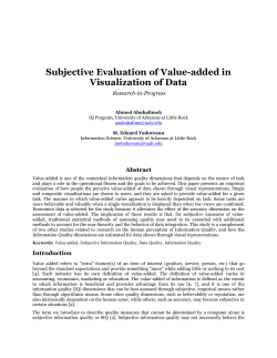 Subjective Evaluation of Believability in Visualization of Data