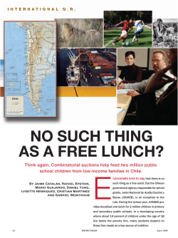 NO SUCH THING AS A FREE LUNCH?