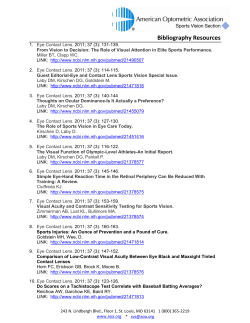 Bibliography Resources - Pennsylvania Optometric Association