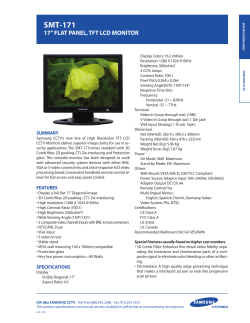 PRODUCT NAME AND NUMBER PRODUCT NAME SMT-171