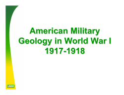 American Military Geology in World War I 1917-1918