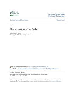 The Abjection of the Pythia - Scholar Commons