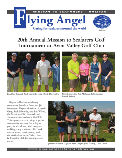 Mission Newsletter Fall 2016 - Mission to Seafarers Halifax