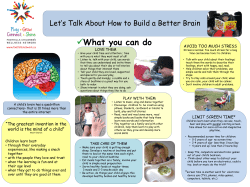 Build a Better Brain - Foothills Children`s Wellness Network