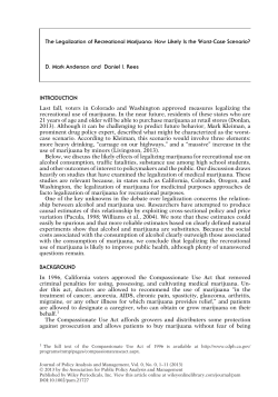 The Legalization of Recreational Marijuana: How Likely Is the