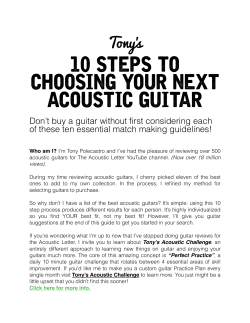 10 Steps to Choosing Your Acoustic Guitar