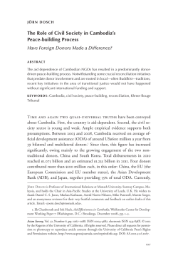 The role of civil society in cambodia`s Peace