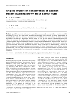 Angling impact on conservation of Spanish stream-dwelling