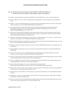 Conducted Electrical Weapon Research Index Key: [[ Denotes that