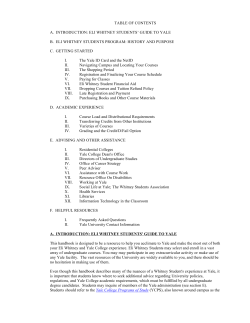 TABLE OF CONTENTS A. INTRODUCTION: ELI WHITNEY