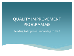 Quality Improvement Programme ()