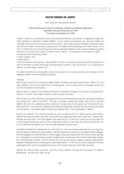 selected thoughts on `laterite`