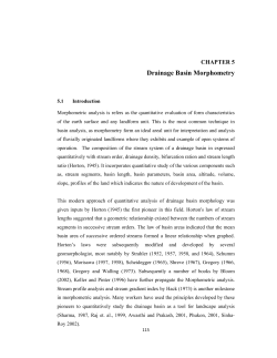 Drainage Basin Morphometry