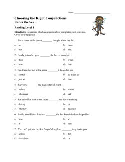 Choosing the Right Conjunctions