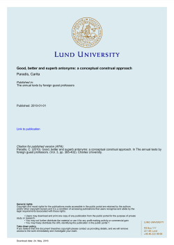 Good, better and superb antonyms: a conceptual construal