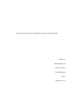 Looking at public health care: Comparing life expectancy and GDP