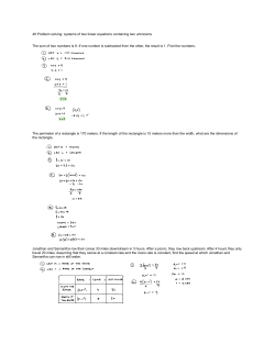 49 Problem solving: systems of two linear equations containing two