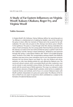 A Study of Far Eastern Influences on Virginia Woolf