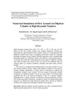 Numerical Simulation of Flow Around An Elliptical Cylinder at High