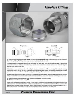 Flareless Fittings - Pressure Connections Corp