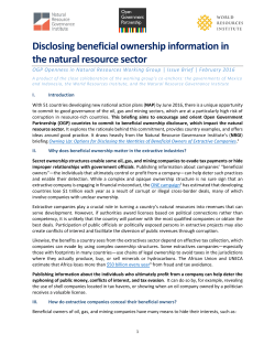 Disclosing beneficial ownership information