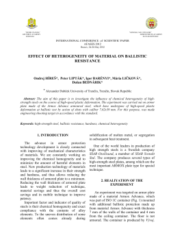 effect of heterogeneity of material on ballistic resistance