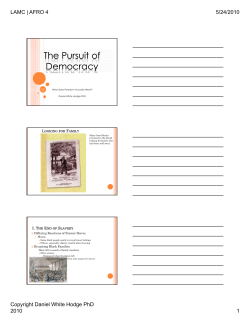 The Pursuit of Democracy