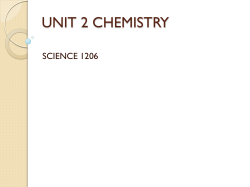 UNIT 2 CHEMISTRY - Eric G. Lambert School