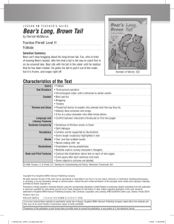Bear`s Long, Brown Tail - Houghton Mifflin Harcourt