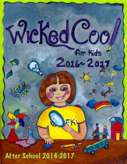 2016-2017 After School Brochure