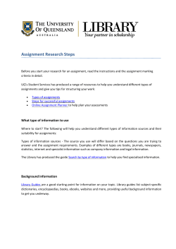 Assignment Research Steps