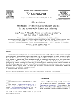 Strategies for detecting fraudulent claims in the automobile