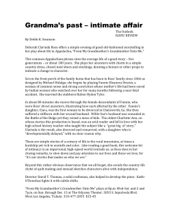 Grandma`s past &ndash; intimate affair