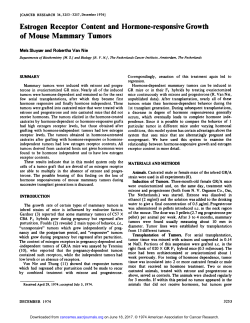 Estrogen Receptor Content and Hormone