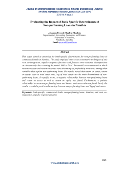 Evaluating the Impact of Bank Specific Determinants of Non