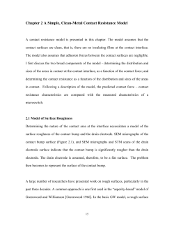 Chapter 2 A Simple, Clean-Metal Contact Resistance Model