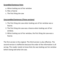 Unscrambled Sentences - Moore Public Schools