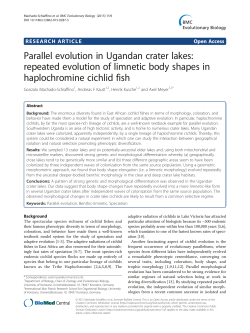 Parallel evolution in Ugandan crater lakes