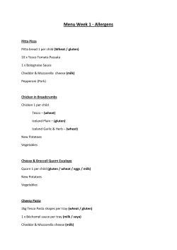 Menu Week 1