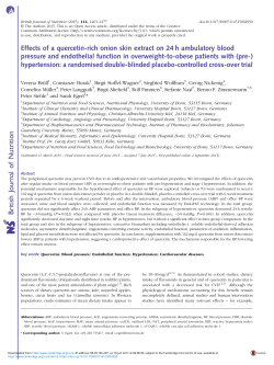 Effects of a quercetin-rich onion skin extract on 24 h ambulatory