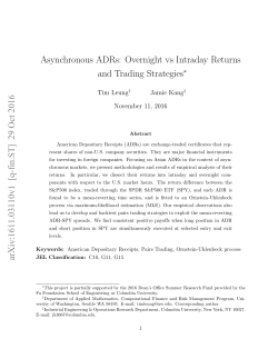 Asynchronous ADRs - at www.arxiv.org.
