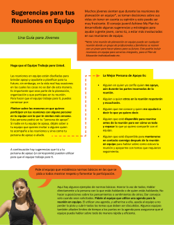 Sugerencias para tus Reuniones en Equipo