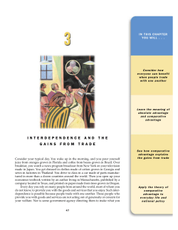 INTERDEPENDENCE AND THE GAINS FROM TRADE