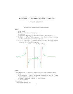 HOMEWORK 10 - ANSWERS TO (MOST)